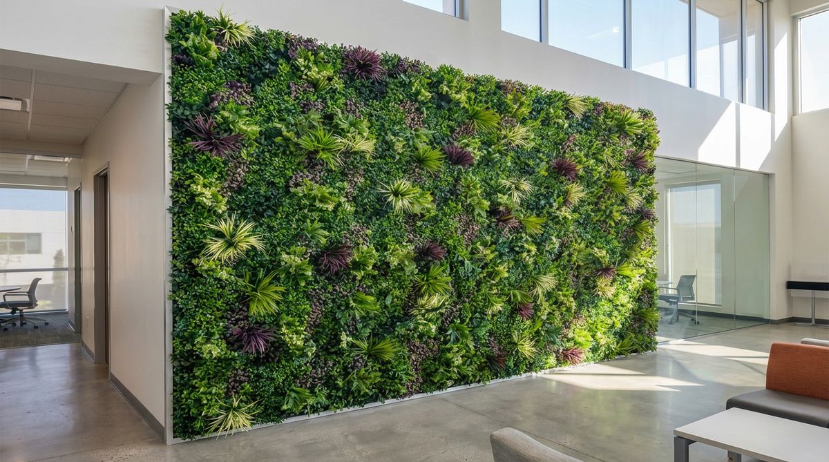 Faux Living Walls Transforming Texas Office Spaces